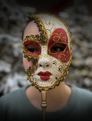 													Карнавальная маска  см  PL13RED фото 5