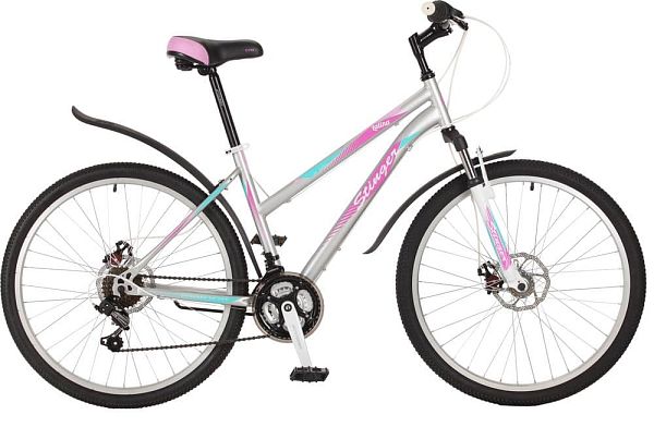Велосипед горный Stinger Latina D 26" 17" 18 ск. серый 26SHD.LATINAD.17GR7 