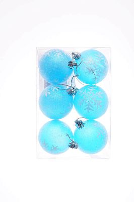 Набор шаров 6 см 6 шт синий 60TV06-778 BLUE