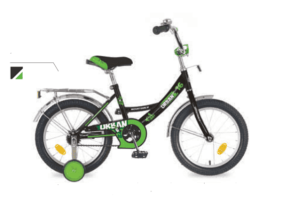 Велосипед детский Novatrack URBAN 14" XS 1 ск. черный 143URBAN.BK8 