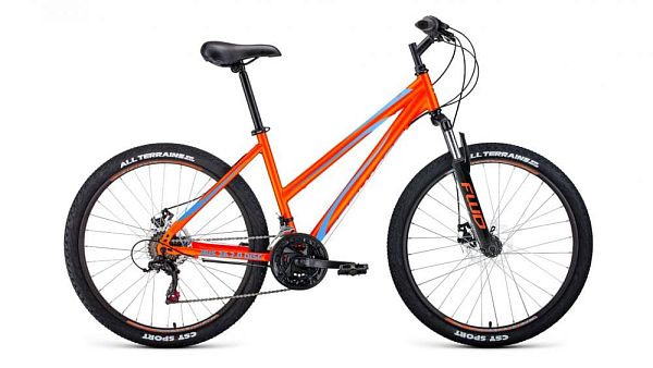 Велосипед горный FORWARD Iris 26 2.0 disk 26" 17" 18 ск. оранжевый RBKW1M16E006 2021