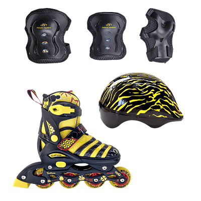 Роликовые коньки Tech Team Maya Set, 27-30 Black - Yellow, , 00010978