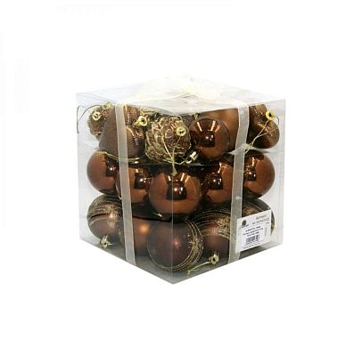 Набор шаров 6 см 30 шт кофе M-360547/CO