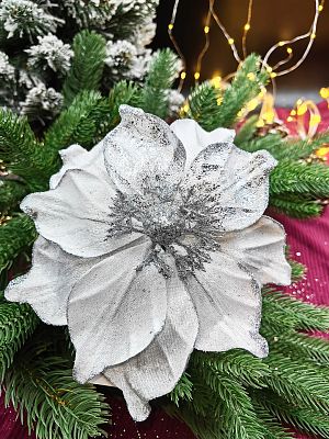 Цветок белый d  см Flo-12-115white