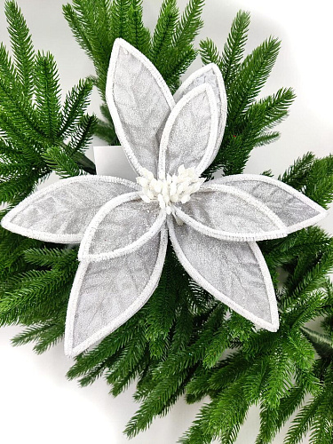 													Цветок серый d 28 см 99222802grey фото 4