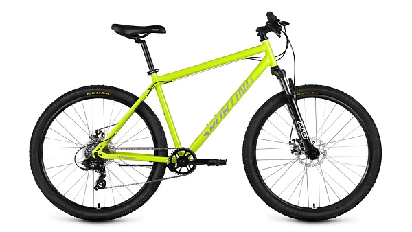 Велосипед горный FORWARD Sporting 2.0 disc 27.5" 17" ярко-зеленый/серебристый RB3R78136BGNXSR 2023