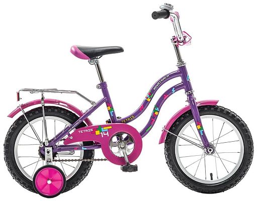 Велосипед детский Novatrack TETRIS 14" XS 1 ск. фиолетовый 141TETRIS.VL8 