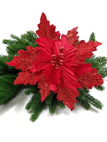 													Цветок красный d 23 см Al-9202-6r фото 4
