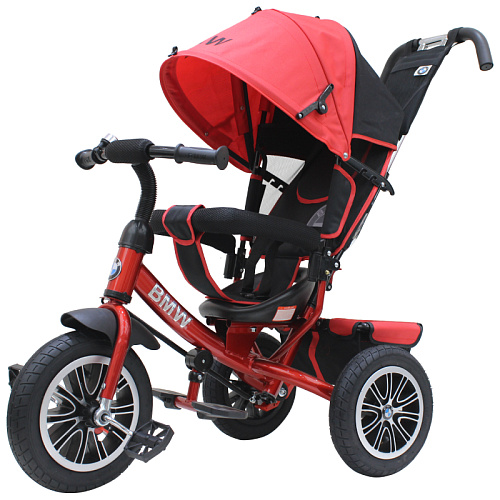 													Детский трехколесный велосипед с ручкой BMW N1210-RED красный (533)