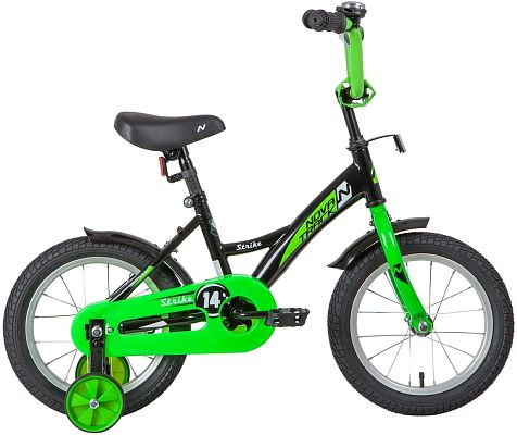 Велосипед детский Novatrack STRIKE 14" 9" 1 ск. черно-зеленый 143STRIKE.BKG20 2020
