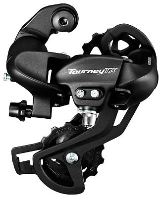 Переключатель задний Shimano Tourney RD-TX800, 6/7/8 скоростей, на адаптер (петух), средняя,   37015