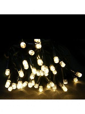 Светодиодная нить 8 м. м, белый теплый 80 LED, , провод черный, Р-735-1