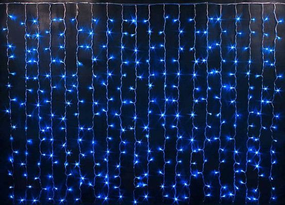 Светодиодный занавес штора 2х3 м 600 LED синий K130-63
