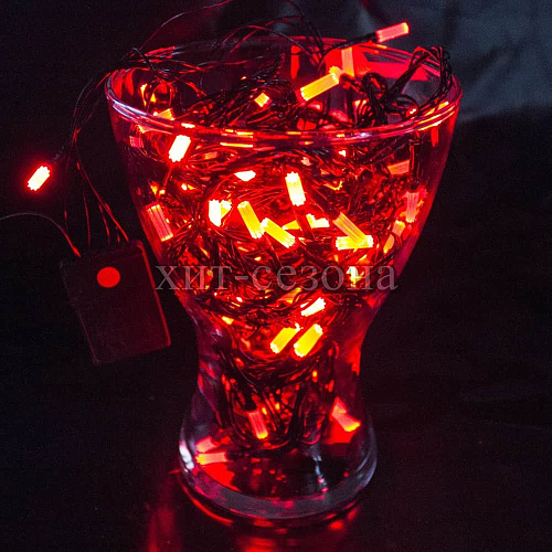 													 9 м, красный 100 LED, , провод , 2018527