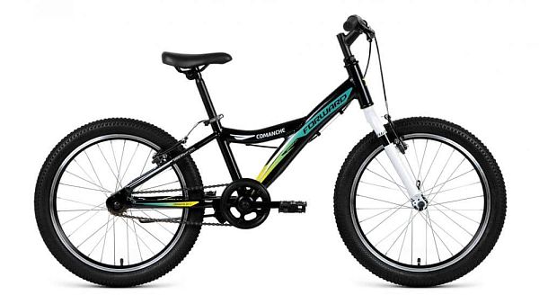 Велосипед детский FORWARD COMANCHE 1.0 20" 10,5" 1 ск. черно-зеленый RBKW91601002 2019