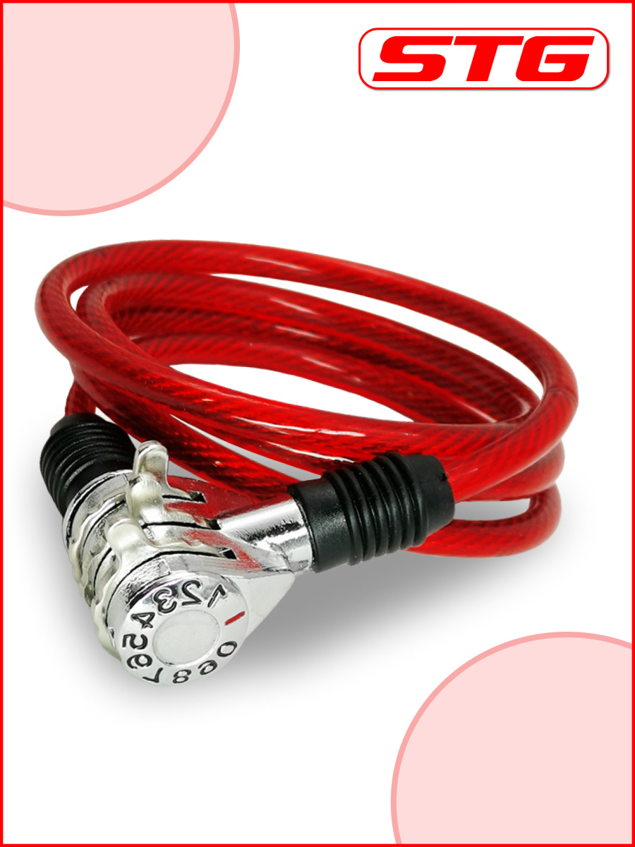 Замок STG , 6x1000мм, красный, X82788 фото 3 Замок STG , 6x1000мм, красный, X82788 фото 3