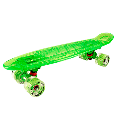 Скейтборд Tech Team TRANSPARENT 22" LIGHT салатовый W0006152