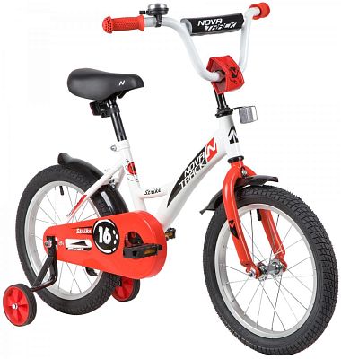 Велосипед детский Novatrack STRIKE 16"   ск. бело-красный 163STRIKE.WTR20 2020