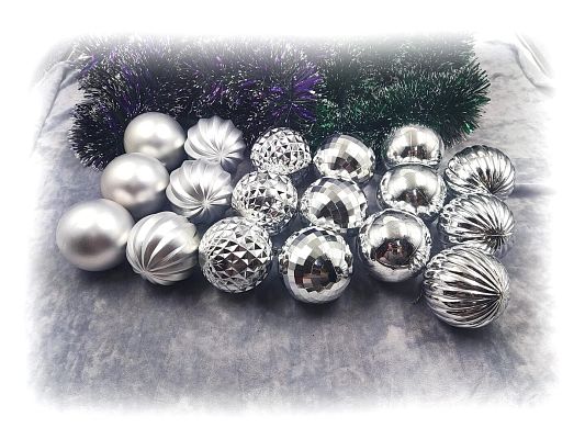 Набор шаров 8 см 18 шт серебристый MAS86-8SILVER