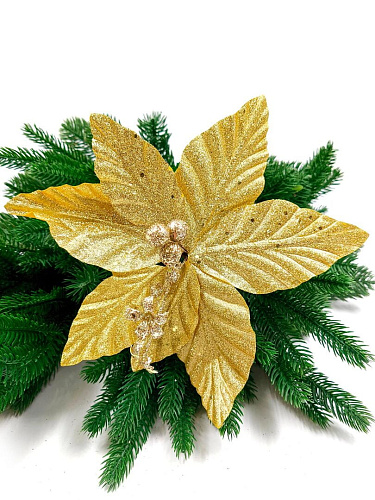 													Цветок золотой d 21 см Flo-33 фото 2