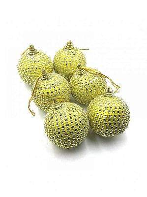 Набор шаров 6 см 6 шт золотой L004/G