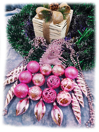 													Набор шаров  см 27 шт розовый Р-2035Pink