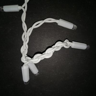 Светодиодная бахрома 3 м, белый холодный 100 LED, статичный с FLASH эффектом, провод белый, 100L(б/п