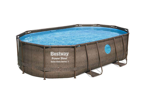 													Бассейн каркасный Ротанг 488х305х107 см, арт. 56946 фото 2