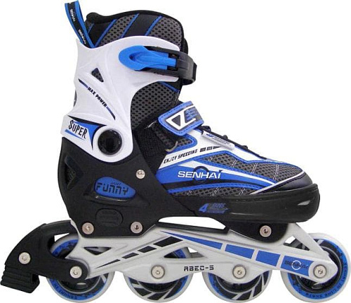 													Роликовые коньки Senhai G195-H30225, 39 Black - Blue, , 00002179
