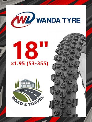 Велопокрышка Wanda 18"x1.95 (53-355) P1053  черный RTRR18WND003
