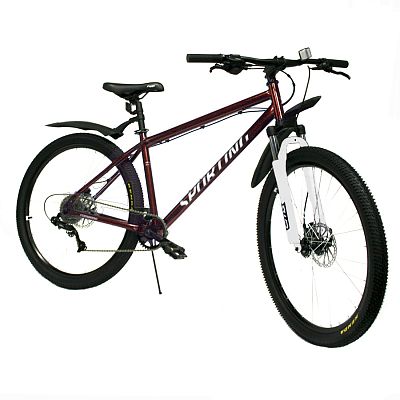Велосипед горный FORWARD Sporting 3.2 HD 27.5" 17" темно-красный/серебристый RB3R7813ADRDXSR 2023