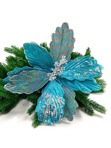 													Цветок голубой d 21 см Flo-43 фото 2