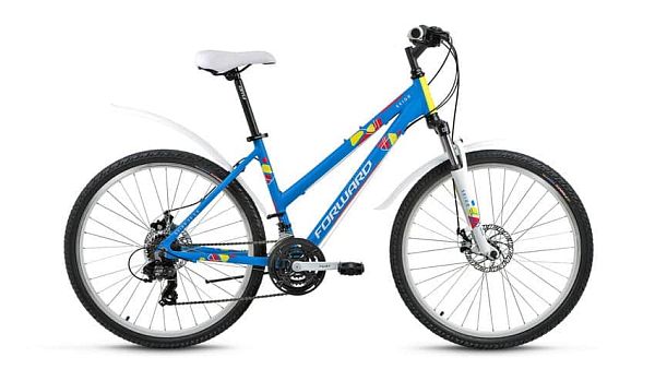Велосипед горный FORWARD Seido 26 2.0 disc 26" 17" 21 ск. синий глянцевый FORWARD Seido 26 2.0 disc 