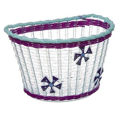 Велокорзина передняя STG HL-BS01-17 детская бело-пупурная Х90003